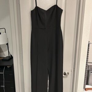 bebe Black Spaghetti Strap Jumpsuit